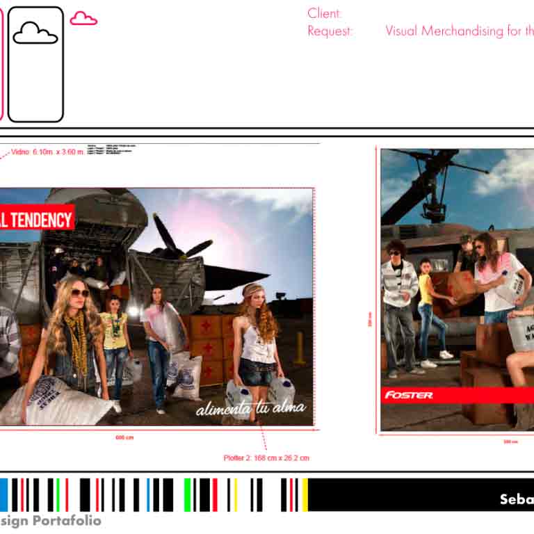 Visual Merchandising para las tiedas de Foster Jeans a lo largo de Chile