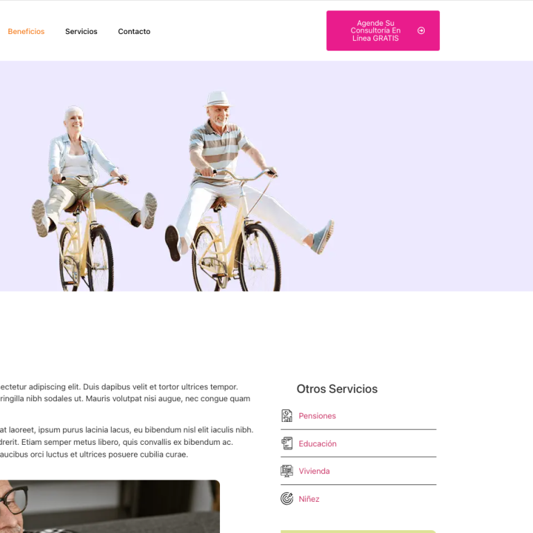 Vistas de diseño web para distintos clientes